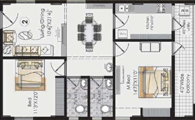 2 BHK Flat in Vaishno Elite in Madhurawada, Visakhapatnam - Image 489934