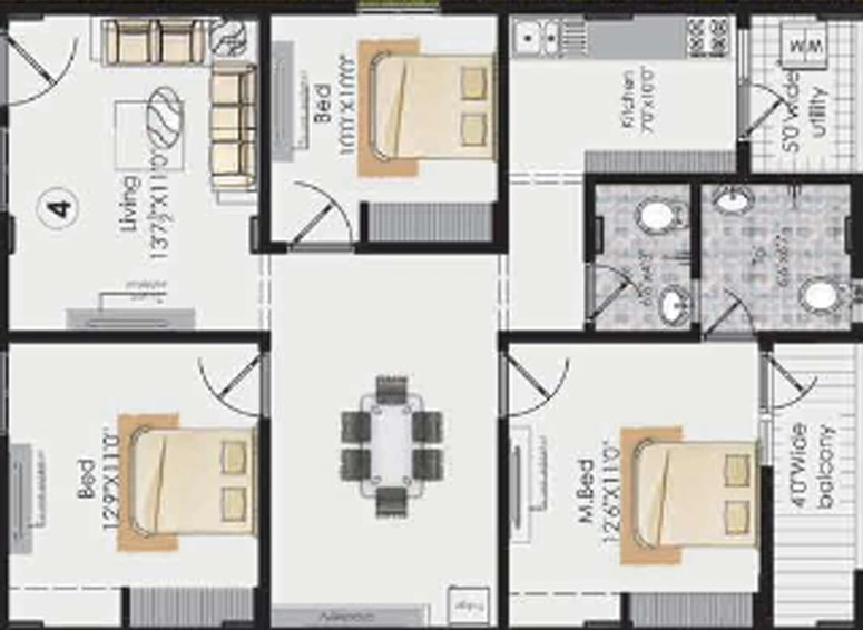 3 BHK Flat in Vaishno Elite in Madhurawada, Visakhapatnam - Image 489935