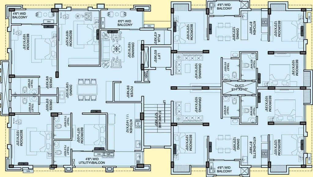 Floor Plan of Kishore Lifestyle in Surya Nagar, Bhubaneswar - Image 49033