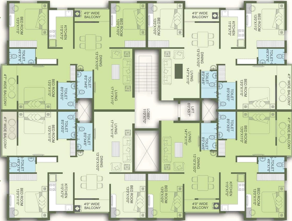 Floor Plan of Gayatri Lifestyle in BJB Nagar, Bhubaneswar - Image 6887