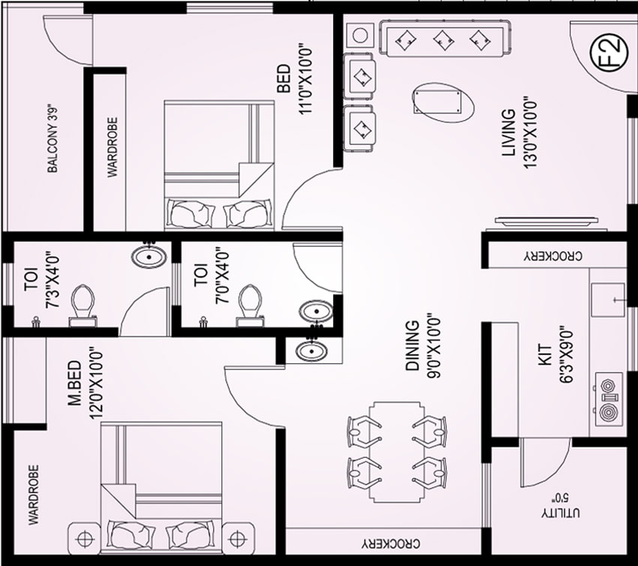 2 BHK Flat in Shree Anjali Geetanjali Towers in Madhurawada, Visakhapatnam - Image 489961