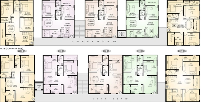 Floor Plan of Shree Anjali Geetanjali Towers in Madhurawada, Visakhapatnam - Image 45846