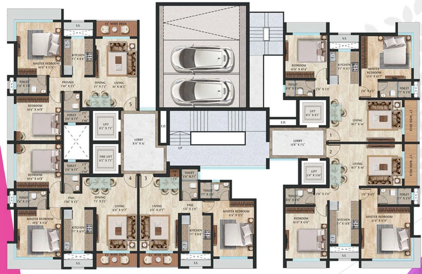 Floor Plan of Modirealty Vatvriksh in Goregaon West, Mumbai - Image 18666