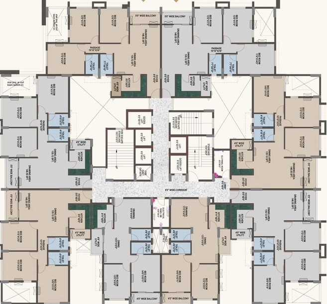 Floor Plan of Lifestyle Galaxia in Chandrasekharpur, Bhubaneswar - Image 49042