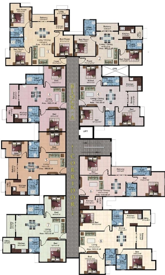 Floor Plan of Marutham Galaxy in Koundampalayam, Coimbatore - Image 21527