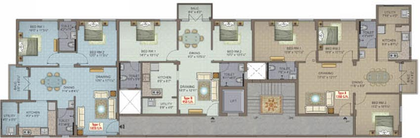 Floor Plan of Marutham Petals in Thudiyalur, Coimbatore - Image 9253