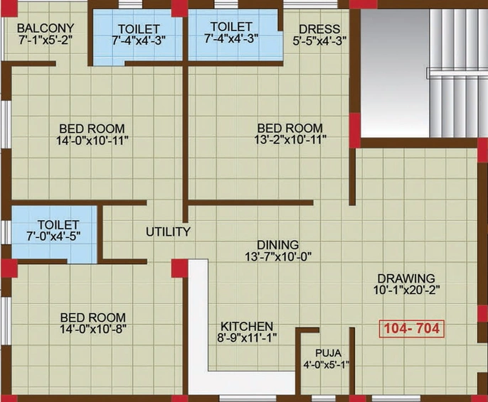 3 BHK Flat in Oro Emirates in Govindpur, Bhubaneswar - Image 385667