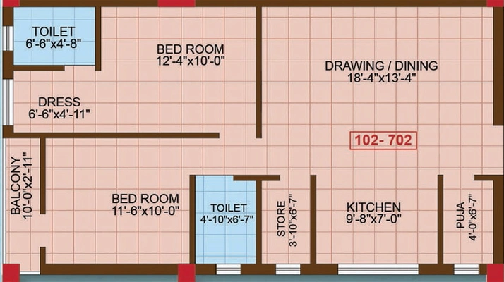 2 BHK Flat in Oro Emirates in Govindpur, Bhubaneswar - Image 385665