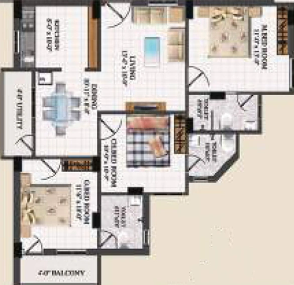 3 BHK Flat in Flora Heights in Madhurawada, Visakhapatnam - Image 490156