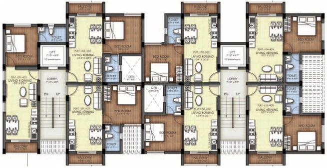 Floor Plan of Ahuja Highlands in Nanjundapuram, Coimbatore - Image 6956