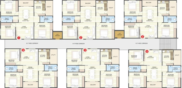 Floor Plan of Vaisakhi Sankalp West Winds in Madhurawada, Visakhapatnam - Image 46001