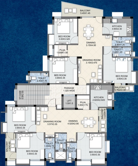 Floor Plan of Mason Prime in Patia, Bhubaneswar - Image 6740