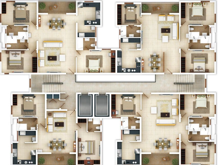 Floor Plan of North Point Emerald in Rajiv Gandhi Nagar, Coimbatore - Image 7001