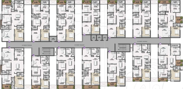 Floor Plan of KVR Luxe in Yendada, Visakhapatnam - Image 91189