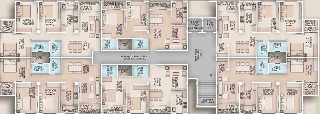 Floor Plan of Motwani Bliss in Pahala, Bhubaneswar - Image 7888