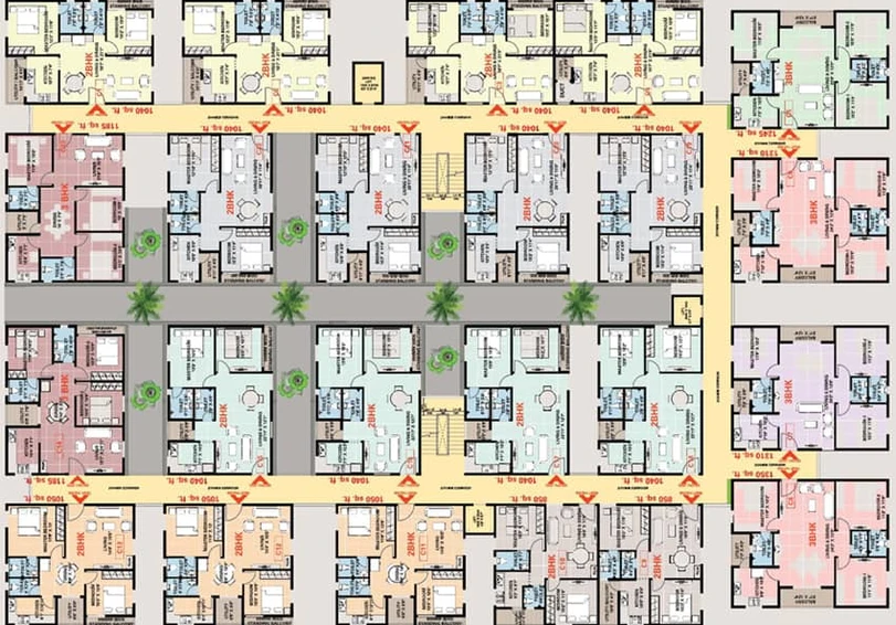 Floor Plan of AK Chitra Vilasa Garden City in Boyapalem, Visakhapatnam - Image 46079