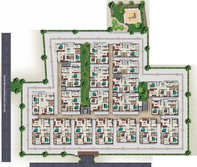 Master Plan of Sai Lalitha Homes in Madhurawada, Visakhapatnam - Image 46098