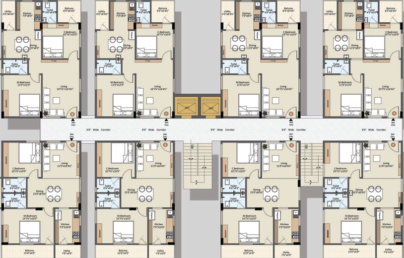 Floor Plan of MSV Sree Venkateshwara Classic in Thagarapuvalasa, Visakhapatnam - Image 46126