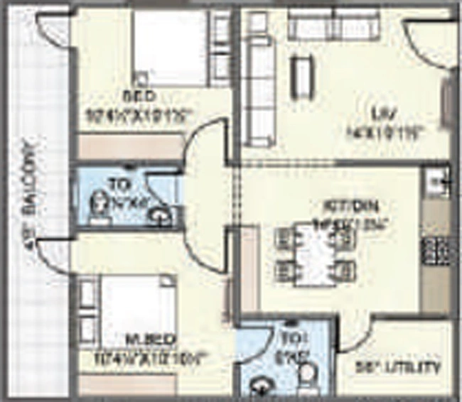 2 BHK Flat in Pavan Mitra in Madhurawada, Visakhapatnam - Image 490665