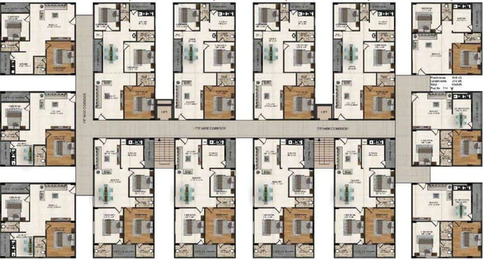 Floor Plan of Jayam Heights in Kurmannapalem, Visakhapatnam - Image 46182