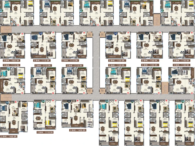 Floor Plan of Abhiram Iconic Towers in Atchutapuram, Visakhapatnam - Image 46227