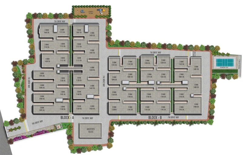 Master Plan of Abhiram Iconic Towers in Atchutapuram, Visakhapatnam - Image 46228
