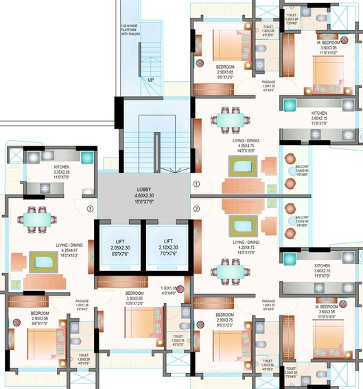 Floor Plan of Sosar Solitaire in Khar West, Mumbai - Image 19571