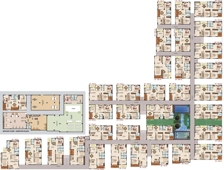 Floor Plan of Shiva Sai Pvr Fortune in Madhurawada, Visakhapatnam - Image 46343