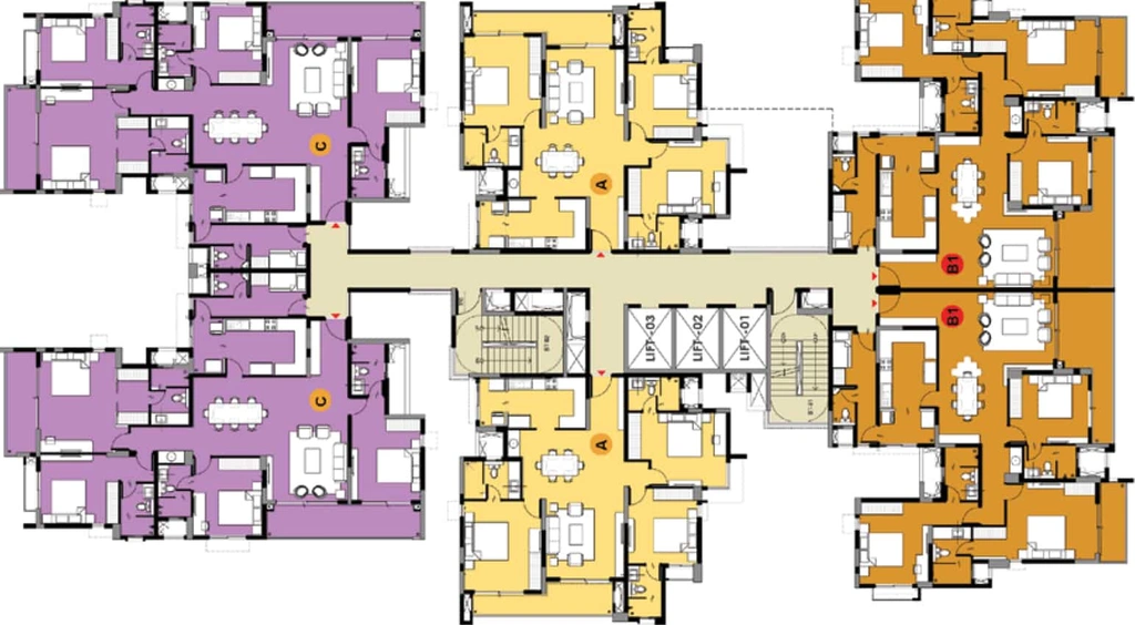 Floor Plan of Prestige Eden Gardens in Kalamassery, Kochi - Image 47291
