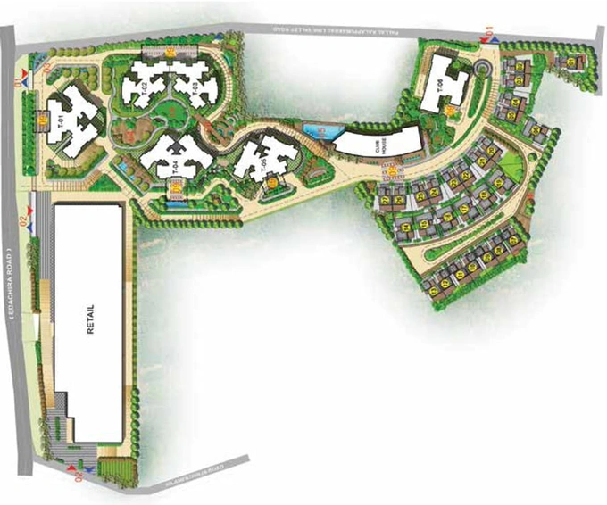Master Plan of Prestige Hillside Gateway in Kakkanad, Kochi - Image 47305