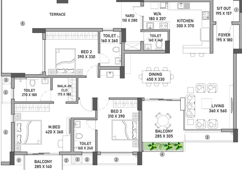 3 BHK Flat in SFS Highland Park in Thrikkakara, Kochi - Image 493193