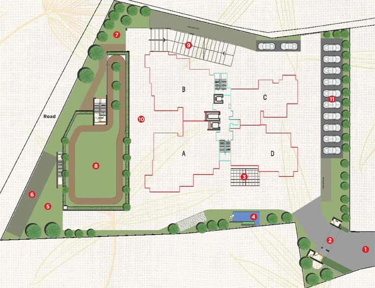 Master Plan of SFS Whispering Hills in Edappally, Kochi - Image 54049