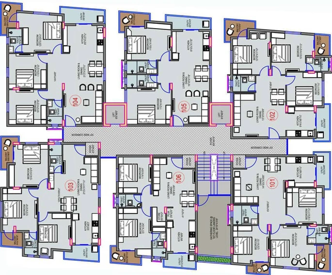 Floor Plan of Ayesha Matrix in Tamando, Bhubaneswar - Image 101821