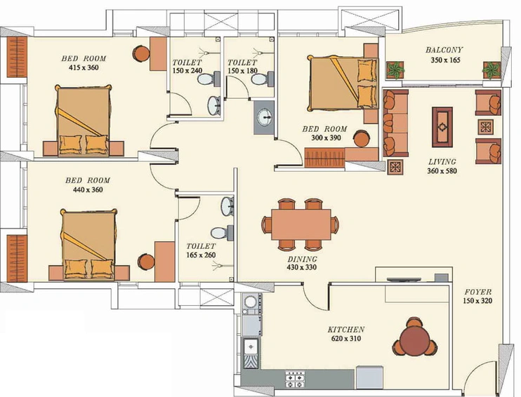 3 BHK Flat in Olive Kalista in Kakkanad, Kochi - Image 493383