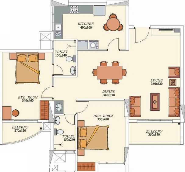 2 BHK Flat in Olive Kalista in Kakkanad, Kochi - Image 493382