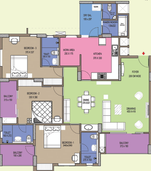 3 BHK Flat in Veegaland Exotica in Edappally, Kochi - Image 508846