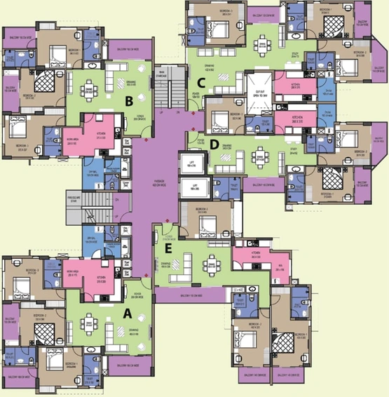 Floor Plan of Veegaland Exotica in Edappally, Kochi - Image 55009