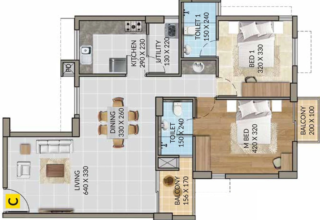 3 BHK Flat in Veegaland Springbell in Thrikkakara, Kochi - Image 493455