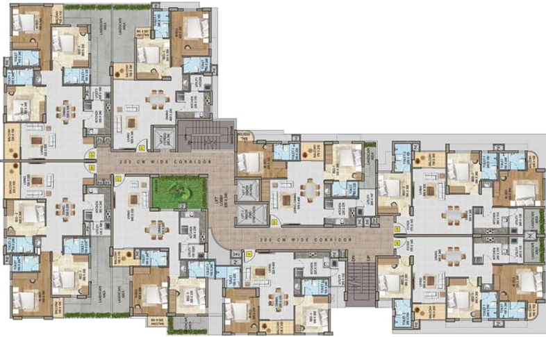 Floor Plan of Veegaland Springbell in Thrikkakara, Kochi - Image 47464