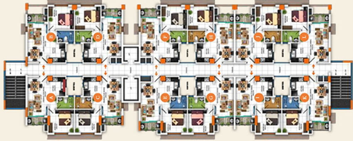 Floor Plan of DD Kings Square in Edappally, Kochi - Image 53943