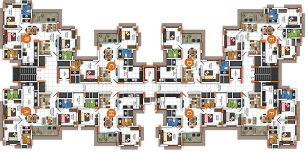 Floor Plan of DD Queens Square in Edappally, Kochi - Image 53967