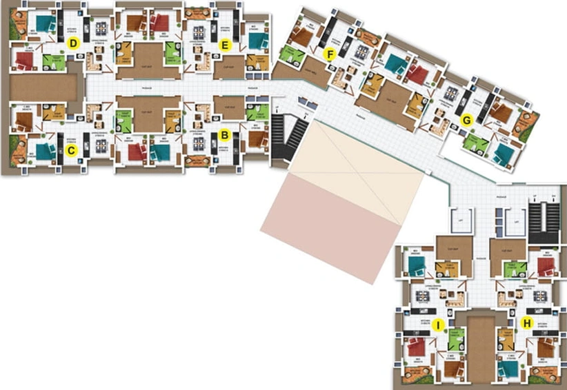 Floor Plan of DD Sunset Island in Vypin, Kochi - Image 54010