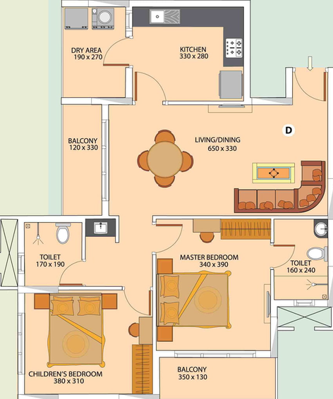 2 BHK Flat in Olive Iantha in Edappally, Kochi - Image 413269