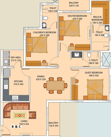 3 BHK Flat in Olive Iantha in Edappally, Kochi - Image 413271