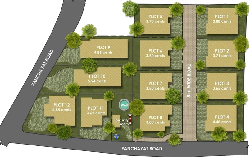 Master Plan of Glenwood Skylark Villas in Nedumbassery, Kochi - Image 8922