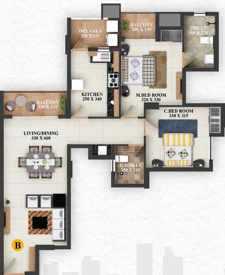 2 BHK Flat in Olive Ourania in Edappally, Kochi - Image 413338