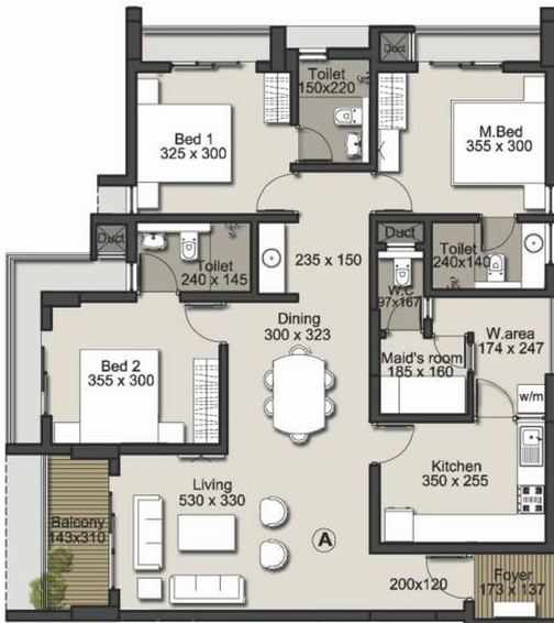 3 BHK Flat in Malabar Royal Olive in Vennala, Kochi - Image 413381