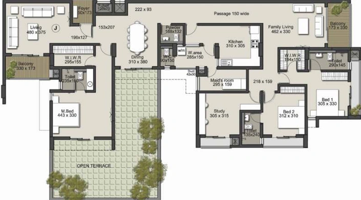 3 BHK Flat in Malabar Royal Olive in Vennala, Kochi - Image 413383