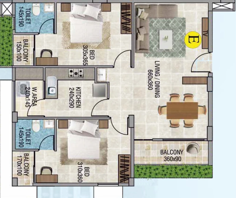 3 BHK Flat in Meluha Melody in Kakkanad, Kochi - Image 749221