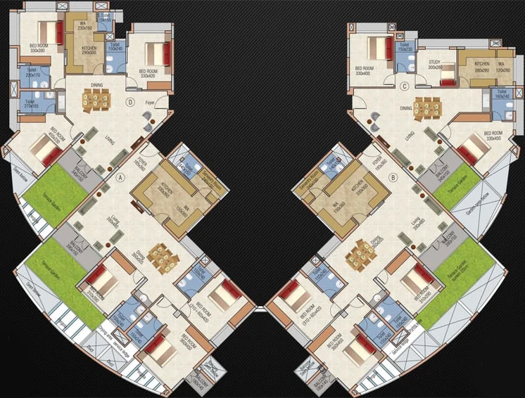 Floor Plan of Paul Eco Paradise in Kaloor, Kochi - Image 8966